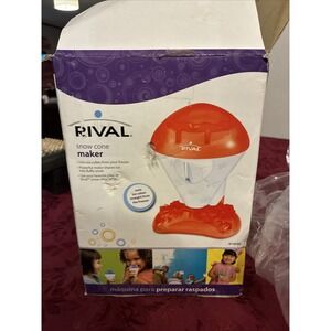 Rival Ice Shaver IS150 Snow Cone Maker Orange/red Nib With Paperwork